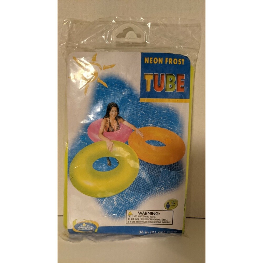 Intex The Wet Set Size 36" Neon Yellow 2010 Vinyl Neon Frost Tube #59262EP